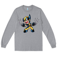 Heather Grey wolverine Long Sleeve Tee - linhVisuals