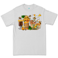 Dove Grey Honey Bee Coffee Cups Premium Tee - FaDigitalArtStudio