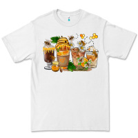 White Honey Bee Coffee Cups Premium Tee - FaDigitalArtStudio