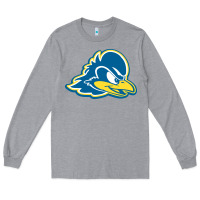 Heather Grey delaware blue hens Long Sleeve Tee - linhVisuals