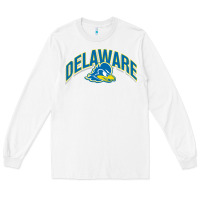 White delaware blue hens Long Sleeve Tee - linhVisuals