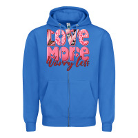 True Royal love more worry less Zipper Hoodie - RanaPortraitStore