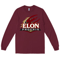 Burgundy elon phoenix Long Sleeve Tee - linhVisuals