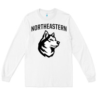 White northeastern huskies Long Sleeve Tee - linhVisuals