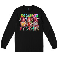 Black 100 days with my gnomies Long Sleeve Tee - RacoonDesign
