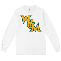 White william & mary tribe Long Sleeve Tee - linhVisuals