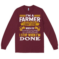 Burgundy farmer Long Sleeve Tee - linhVisuals