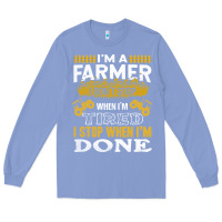 Colony Blue farmer Long Sleeve Tee - linhVisuals