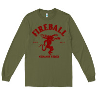 Army Green vintag fireball   whisky Long Sleeve Tee - linhVisuals