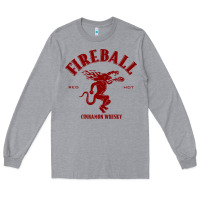 Heather Grey vintag fireball   whisky Long Sleeve Tee - linhVisuals