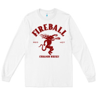 White vintag fireball   whisky Long Sleeve Tee - linhVisuals