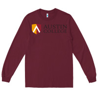Burgundy austin, college Long Sleeve Tee - linhVisuals