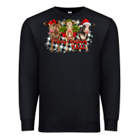 Black Merry Christmas Y'all Heifers Premium Sweatshirt - RanaPortraitStore
