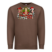 Chestnut Merry Christmas Y'all Heifers Premium Sweatshirt - RanaPortraitStore