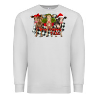 Dove Grey Merry Christmas Y'all Heifers Premium Sweatshirt - RanaPortraitStore