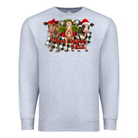 Heather Grey Merry Christmas Y'all Heifers Premium Sweatshirt - RanaPortraitStore