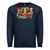 Navy Merry Christmas Y'all Heifers Premium Sweatshirt - RanaPortraitStore