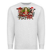 Oatmeal Heather Merry Christmas Y'all Heifers Premium Sweatshirt - RanaPortraitStore
