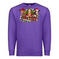 Purple Merry Christmas Y'all Heifers Premium Sweatshirt - RanaPortraitStore