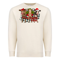 Sandshell Merry Christmas Y'all Heifers Premium Sweatshirt - RanaPortraitStore
