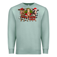 Seafoam Merry Christmas Y'all Heifers Premium Sweatshirt - RanaPortraitStore