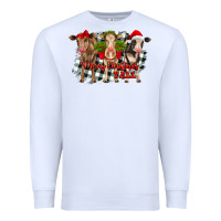 White Merry Christmas Y'all Heifers Premium Sweatshirt - RanaPortraitStore