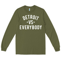 Army Green det roit vs everybody Long Sleeve Tee - linhVisuals