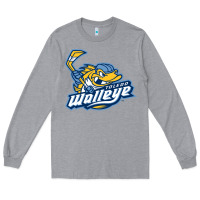 Heather Grey toledo walleye Long Sleeve Tee - linhVisuals