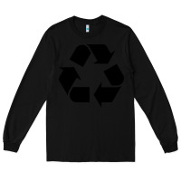 Black Recycle Long Sleeve Tee - linhVisuals