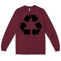 Burgundy Recycle Long Sleeve Tee - linhVisuals