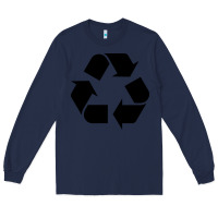 Navy Recycle Long Sleeve Tee - linhVisuals