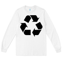 White Recycle Long Sleeve Tee - linhVisuals