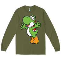 Army Green yoshi Long Sleeve Tee - linhVisuals