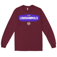 Burgundy LSU Louisianimals Long Sleeve Tee - linhVisuals