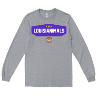Heather Grey LSU Louisianimals Long Sleeve Tee - linhVisuals
