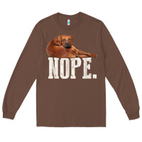 Chestnut nope lazy rhodesian ridgeback t shirt dog lover gift tee Long Sleeve Tee - linhVisuals