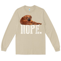 Mushroom nope lazy rhodesian ridgeback t shirt dog lover gift tee Long Sleeve Tee - linhVisuals