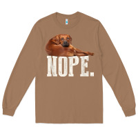Toasted Coconut nope lazy rhodesian ridgeback t shirt dog lover gift tee Long Sleeve Tee - linhVisuals