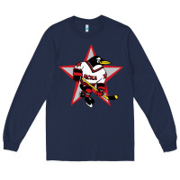 Navy Red Penguin 1990's Russian Long Sleeve Tee - linhVisuals