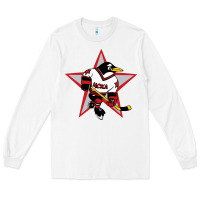 White Red Penguin 1990's Russian Long Sleeve Tee - linhVisuals