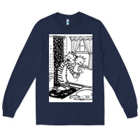 Navy calvin Long Sleeve Tee - linhVisuals