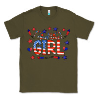 Army Green all american girl doodle letters Classic Tee - CowCowDesign
