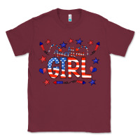 Burgundy all american girl doodle letters Classic Tee - CowCowDesign