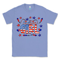 Colony Blue all american girl doodle letters Classic Tee - CowCowDesign