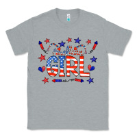 Heather Grey all american girl doodle letters Classic Tee - CowCowDesign