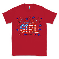 Red all american girl doodle letters Classic Tee - CowCowDesign