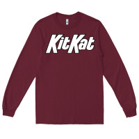 Burgundy KitKat Vintage Long Sleeve Tee - linhVisuals