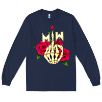 Navy motionless in white Long Sleeve Tee - linhVisuals
