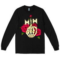 Black motionless in white Long Sleeve Tee - linhVisuals