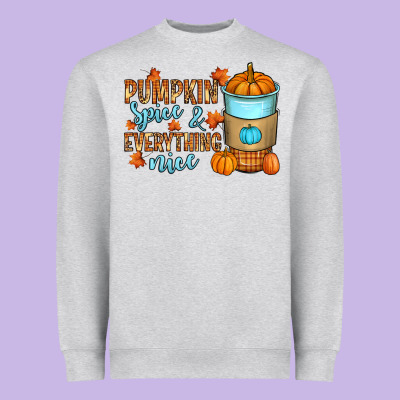 Pumpkin Spice And Everything Nice Heavyweight Sweatshirt Designed By Ranaportraitstore